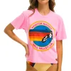 Boyfriend Tees | Aviator Nation SIGNATURE MILL VALLEY  BOYFRIEND TEE - NEON PINK NEONPINK