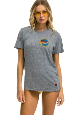 Tees | Tees | Aviator Nation SIGNATURE SMALL CIRCLE LOGO TEE - HEATHER GREY HEATHERGREY