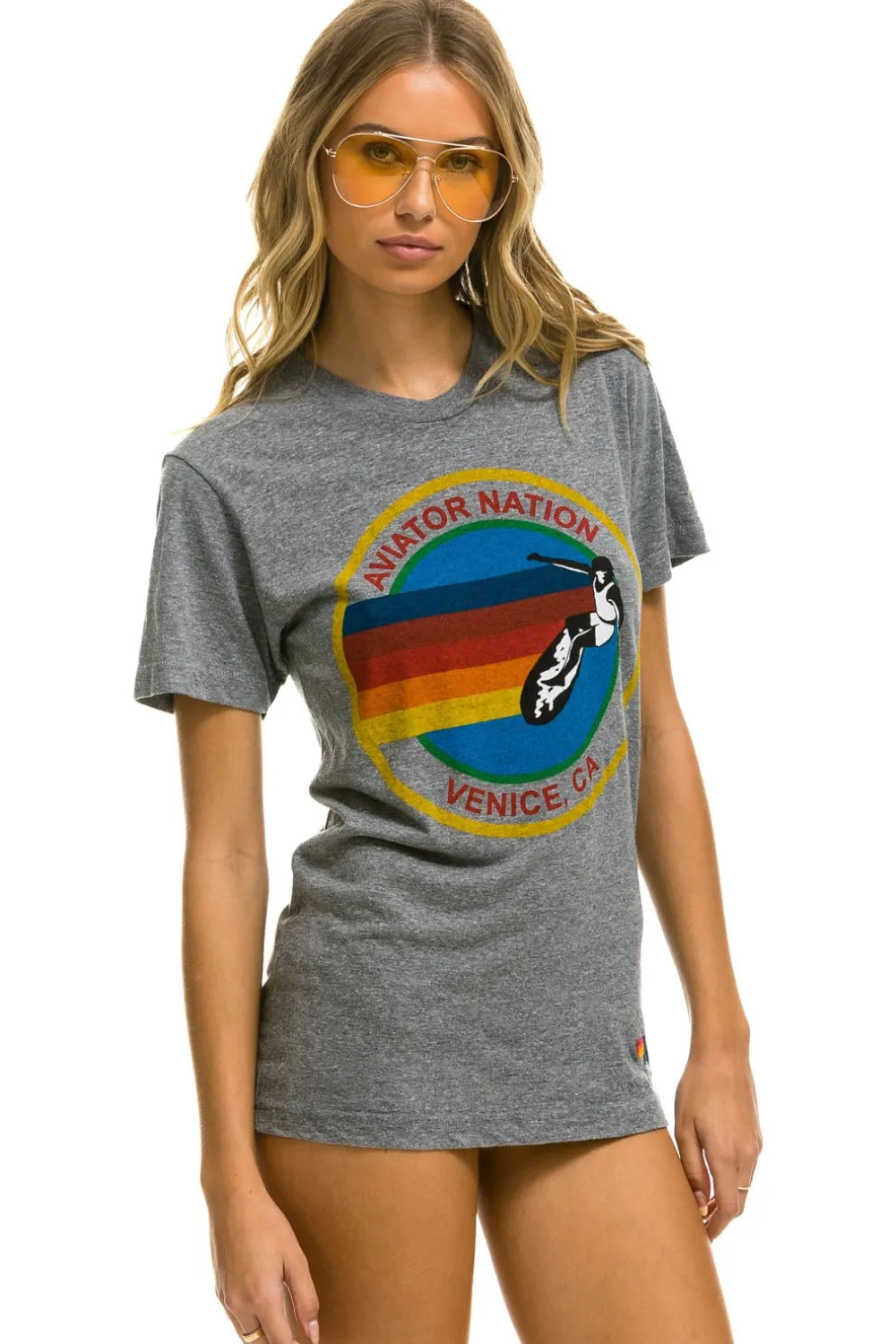 Tees | Tees | Aviator Nation SIGNATURE TEE - HEATHER GREY HEATHERGREY