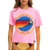 Boyfriend Tees | Aviator Nation SIGNATURE VAIL BOYFRIEND TEE - NEON PINK NEONPINK