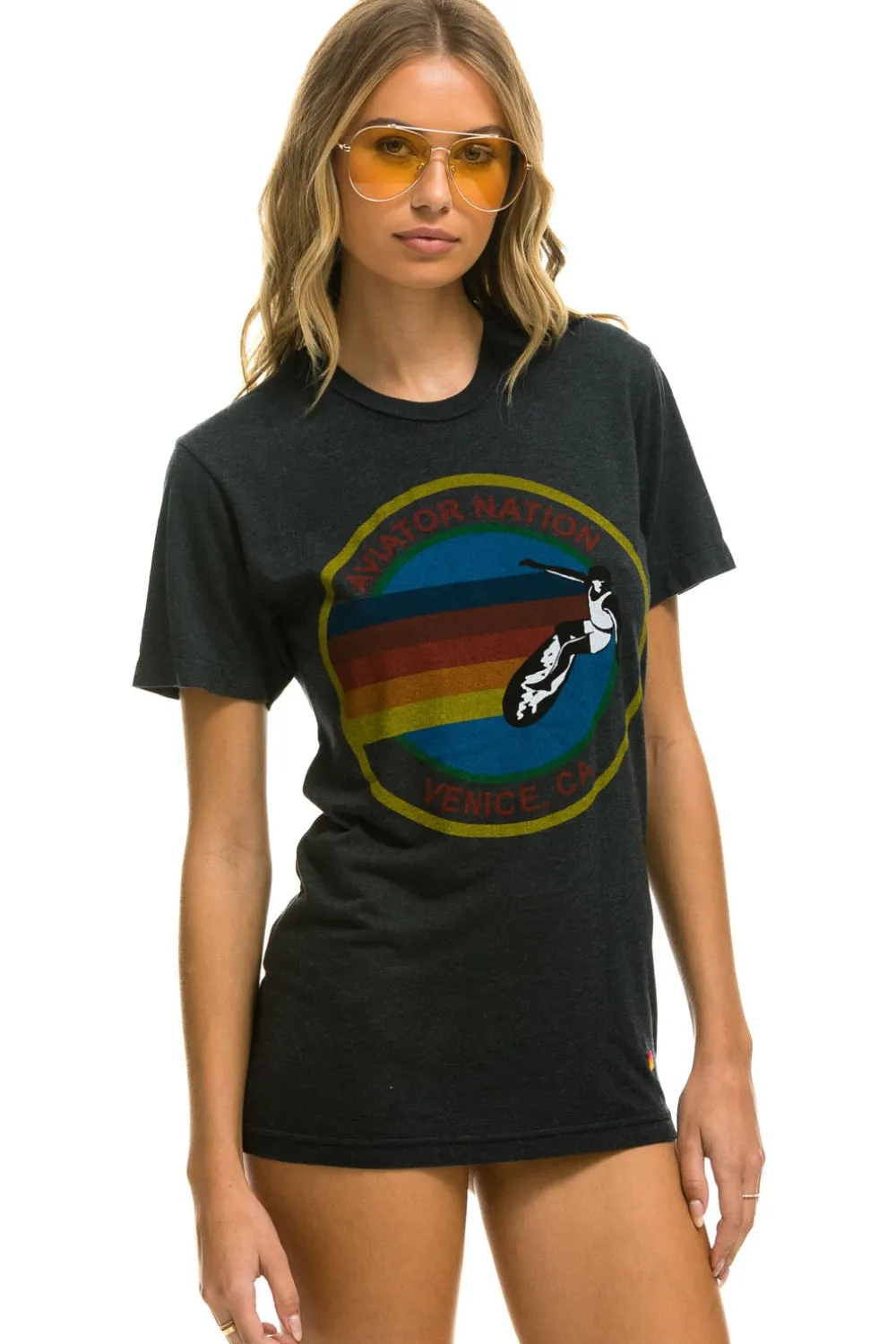 Tees | Tees | Aviator Nation SIGNATURE VENICE TEE - CHARCOAL