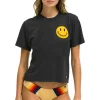 Boyfriend Tees | Tees | Aviator Nation SMILEY 2 BOYFRIEND TEE - CHARCOAL
