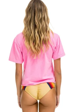 Boyfriend Tees | Tees | Aviator Nation SMILEY 2 BOYFRIEND TEE - NEON PINK NEONPINK