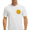 Tees | Tees | Aviator Nation SMILEY 2 CREW TEE - WHITE