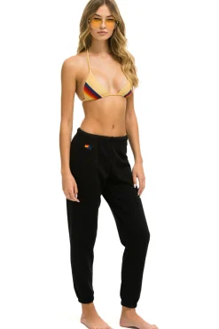 Sweatpants | Aviator Nation SMILEY 2 LIGHT WEIGHT SWEATPANTS - BLACK
