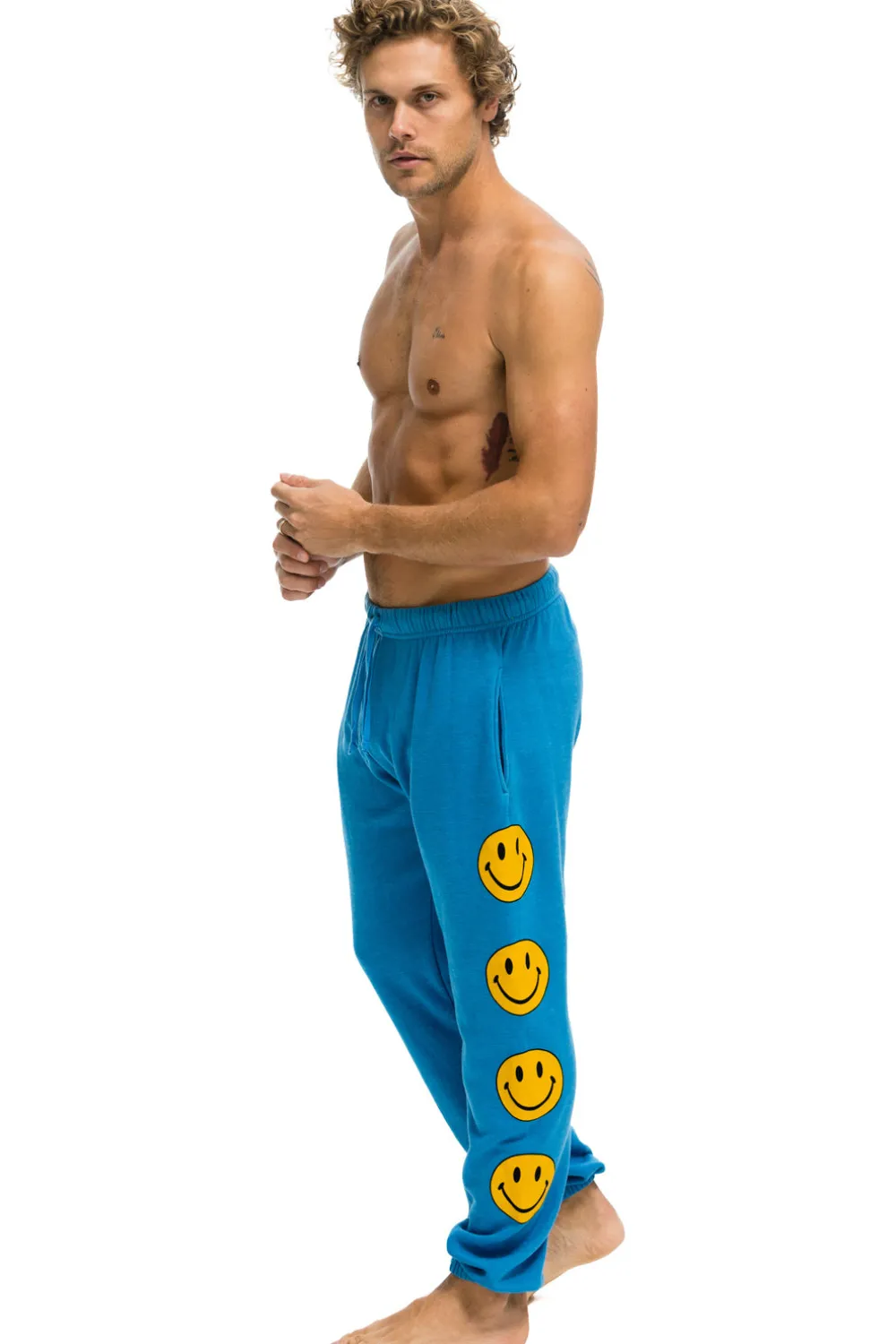 Sweatpants | Aviator Nation SMILEY 2 MENS SWEATPANTS - OCEAN