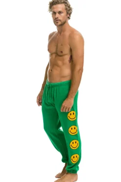 Sweatpants | Aviator Nation SMILEY 2 MENS SWEATPANTS - KELLY GREEN KELLYGREEN
