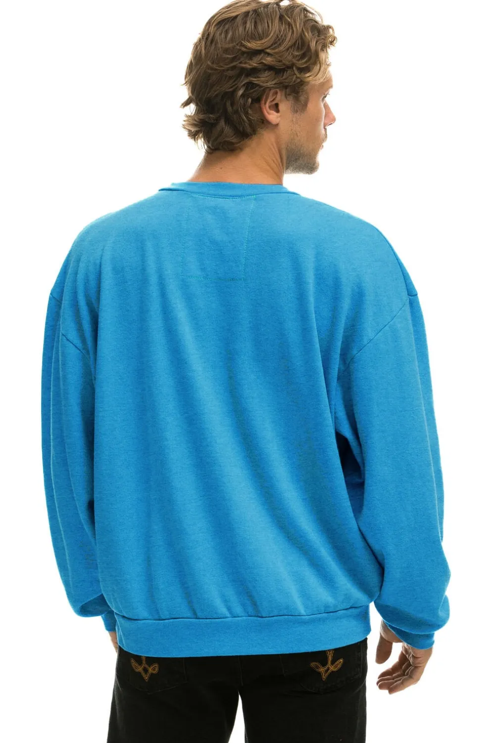 Sweatshirts | Sweatshirts | Aviator Nation SMILEY 2 RELAXED SWEATSHIRT - OCEAN