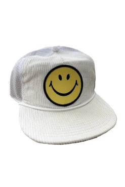 Trucker Hats | Trucker Hats | Aviator Nation SMILEY - VINTAGE CORDUROY MESH TRUCKER HAT VINTAGECORDUROYMESHTRUCKERHAT