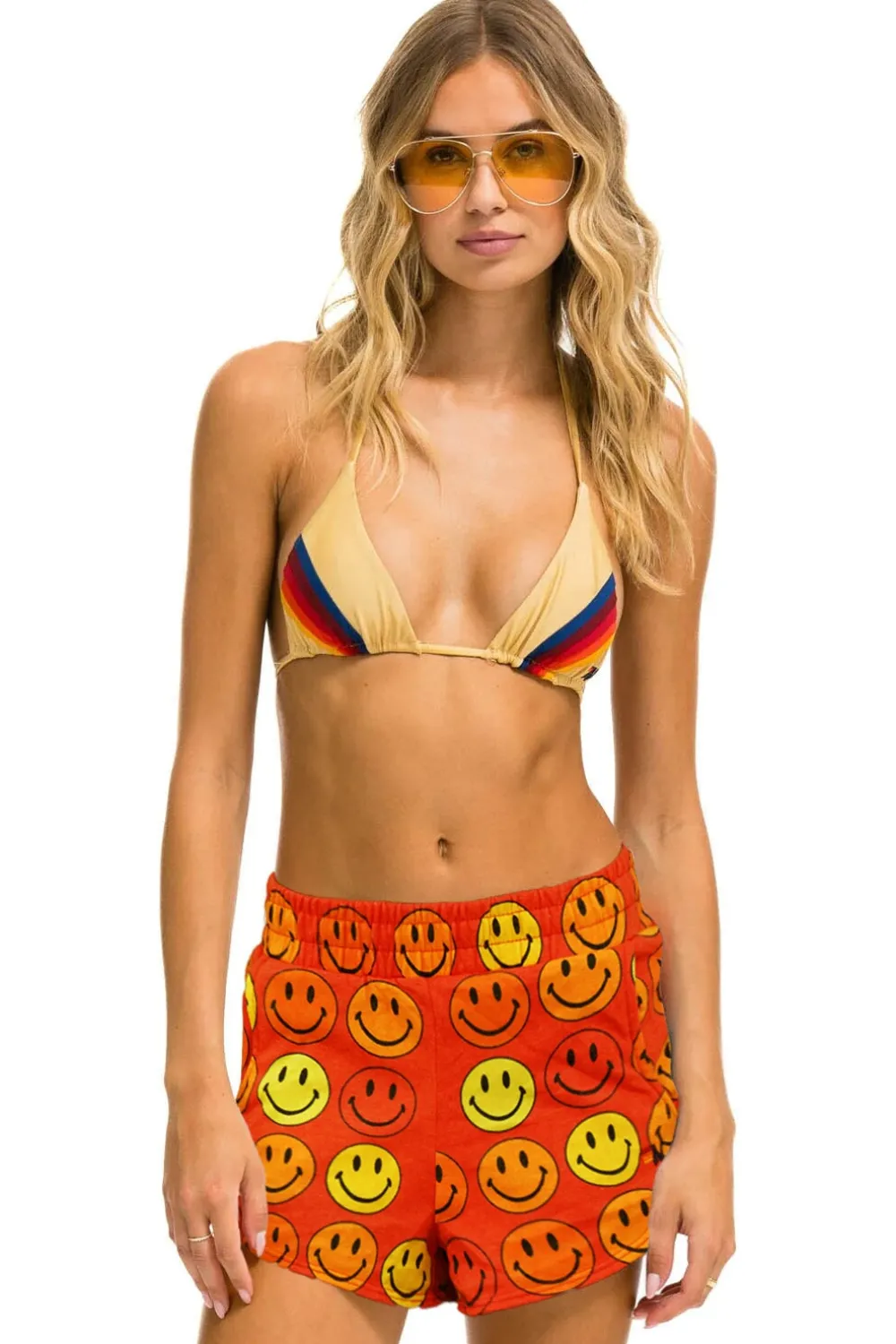Shorts | Aviator Nation SMILEY BINGO WOMENS LOUNGER SHORT - RED