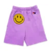 Kid's Shorts | Aviator Nation SMILEY KIDS SWEATSHORTS - NEON PURPLE NEONPURPLE