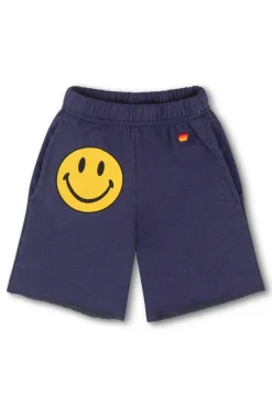 Kid's Shorts | Aviator Nation SMILEY KIDS SWEATSHORTS - NAVY