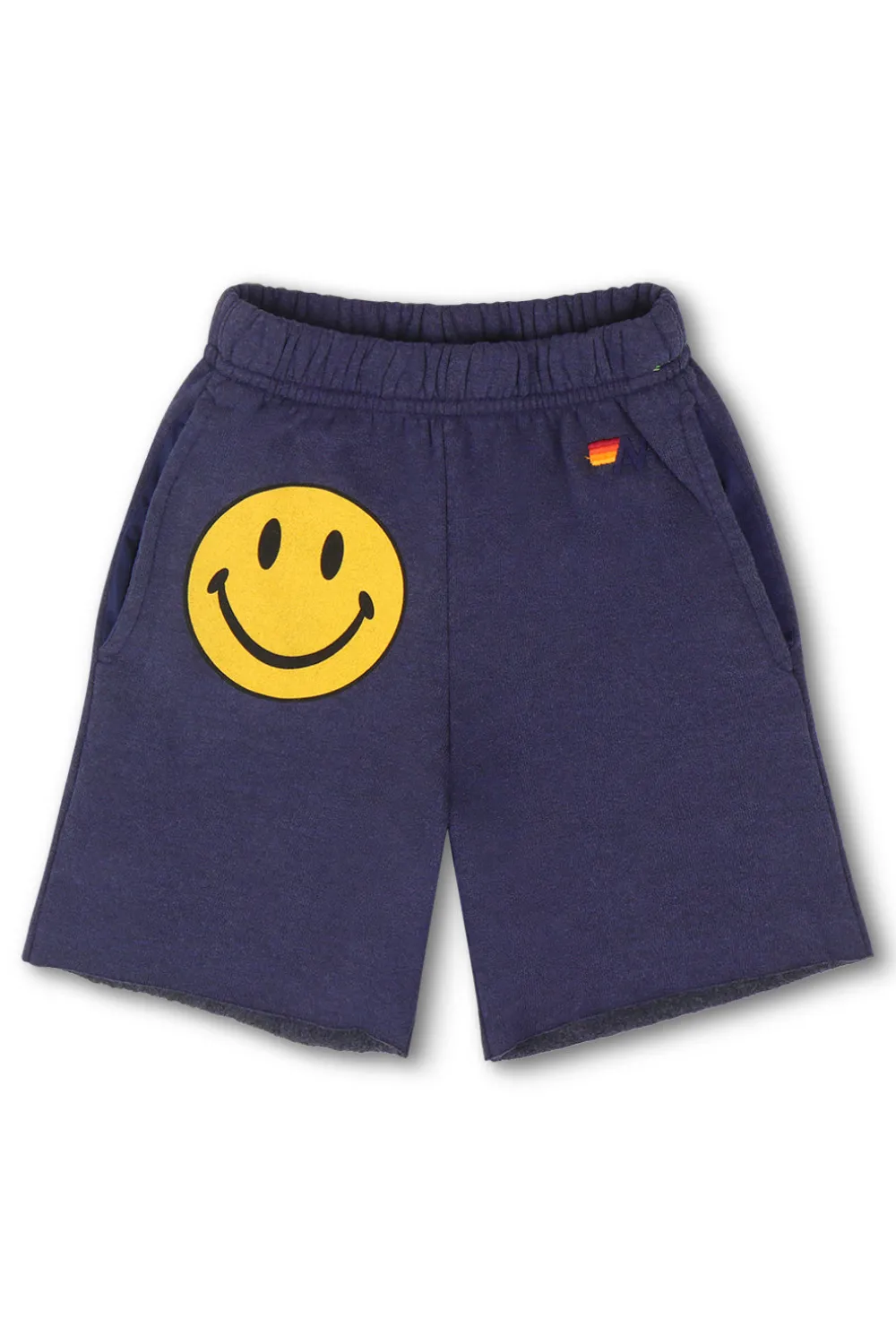 Kid's Shorts | Aviator Nation SMILEY KIDS SWEATSHORTS - NAVY