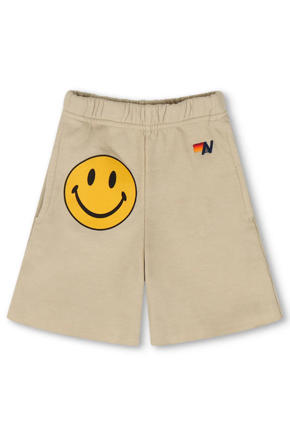 Kid's Shorts | Aviator Nation SMILEY KIDS SWEATSHORTS - SAND