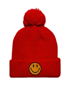 Beanies | Beanie | Aviator Nation SMILEY POM POM RIB BEANIE