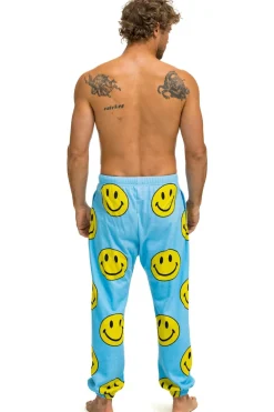 Sweatpants | Aviator Nation SMILEY REPEAT MENS SWEATPANTS - SKY