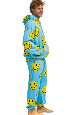 Sweatpants | Aviator Nation SMILEY REPEAT MENS SWEATPANTS - SKY