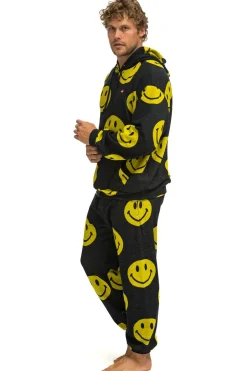 Hoodies | Hoodies | Aviator Nation SMILEY REPEAT RELAXED PULLOVER HOODIE - BLACK