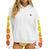Hoodies | Hoodies | Aviator Nation SMILEY SUNSET RELAXED PULLOVER HOODIE - WHITE