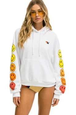 Hoodies | Hoodies | Aviator Nation SMILEY SUNSET RELAXED PULLOVER HOODIE - WHITE