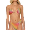 Swim Bottoms | Aviator Nation SPARKLE GYPSY RING HI-CUT FULL COVERAGE BIKINI BOTTOMS - RAINBOW