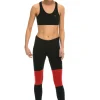 Activewear | Activewear | Aviator Nation SPRINTER FULL LENGTH LEGGINGS - BLACK // RED BLACK//RED