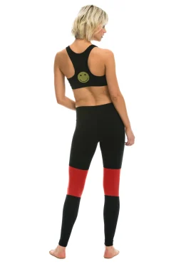 Activewear | Activewear | Aviator Nation SPRINTER FULL LENGTH LEGGINGS - BLACK // RED BLACK//RED