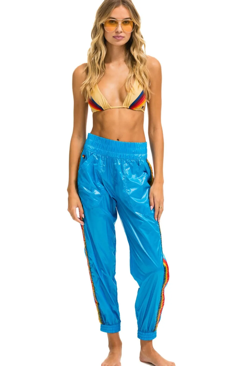 Sweatpants | Aviator Nation 5 STRIPE HI RISE WIND PANT - DRESDEN