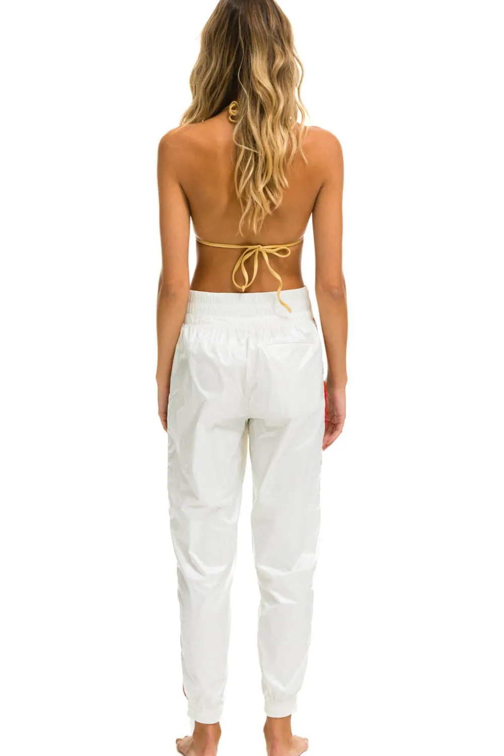 Sweatpants | Aviator Nation 5 STRIPE HI RISE WIND PANT - VINTAGE WHITE VINTAGEWHITE