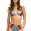 Swim Bottoms | Aviator Nation 5 STRIPE HI-WAISTED BIKINI BOTTOMS - ISLANDA