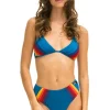 Swim Bottoms | Aviator Nation 5 STRIPE HI-WAISTED BIKINI BOTTOMS - ANTIGUA