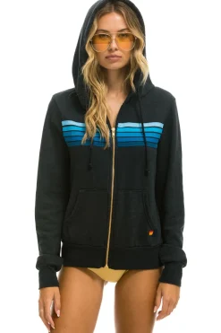 Hoodies | Hoodies | Aviator Nation 5 STRIPE HOODIE - CHARCOAL // BLUE CHARCOAL//BLUE