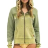 Hoodies | Hoodies | Aviator Nation 5 STRIPE HOODIE - FADED ARMY FADEDARMY