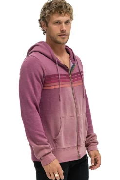 Hoodies | Hoodies | Aviator Nation 5 STRIPE HOODIE - FADED BERRY FADEDBERRY