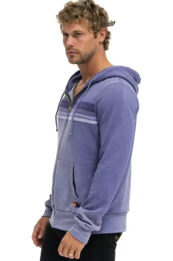 Hoodies | Hoodies | Aviator Nation 5 STRIPE HOODIE - FADED GRAPE FADEDGRAPE