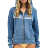 Hoodies | Hoodies | Aviator Nation 5 STRIPE HOODIE - FADED WATER FADEDWATER