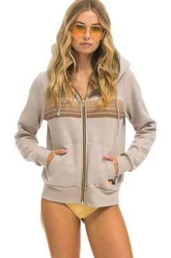 Hoodies | Hoodies | Aviator Nation 5 STRIPE HOODIE - SAND // TAN SAND//TAN
