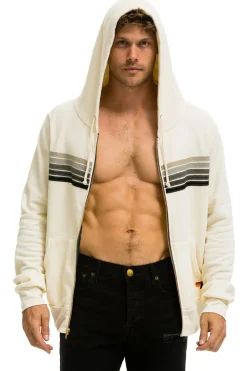 Hoodies | Hoodies | Aviator Nation 5 STRIPE HOODIE - VINTAGE WHITE // GREY VINTAGEWHITE//GREY