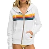 Hoodies | Hoodies | Aviator Nation 5 STRIPE HOODIE - WHITE
