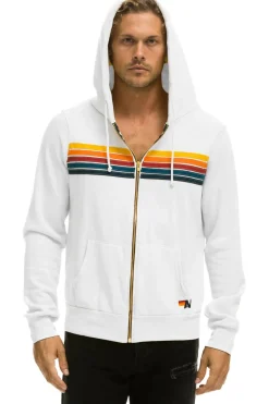 Hoodies | Hoodies | Aviator Nation 5 STRIPE HOODIE - WHITE