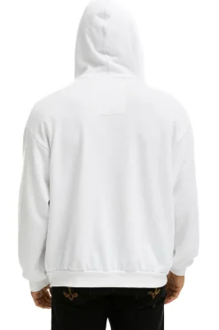 Hoodies | Hoodies | Aviator Nation 5 STRIPE HOODIE - WHITE // NEON RAINBOW WHITE//NEONRAINBOW