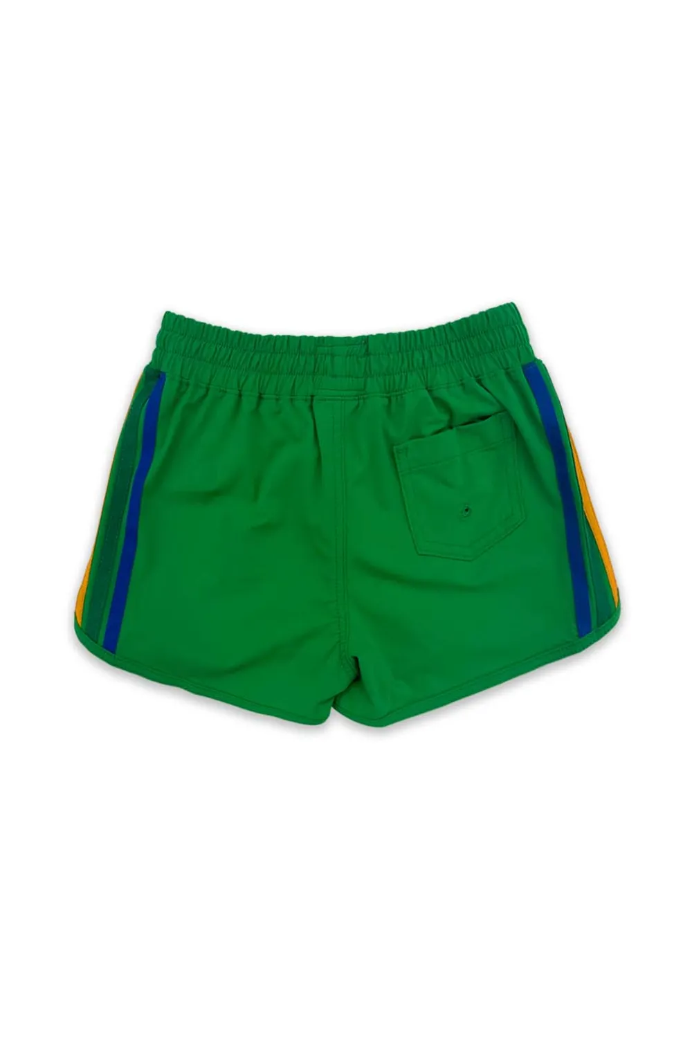 Kid's Swim | Kid's Shorts | Aviator Nation 5 STRIPE KIDS FLEX JOGGER SHORT - KELLY GREEN KELLYGREEN