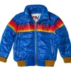 Kid's Outerwear | Aviator Nation 5 STRIPE KIDS TRAVELER JACKET - SNORKEL BLUE SNORKELBLUE