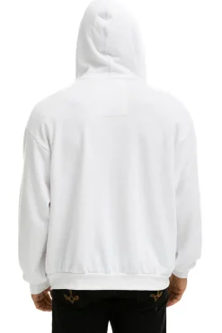 Hoodies | Hoodies | Aviator Nation 5 STRIPE RELAXED ZIP HOODIE - WHITE 2 WHITE2