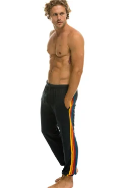 Sweatpants | Aviator Nation 5 STRIPE SWEATPANTS - CHARCOAL
