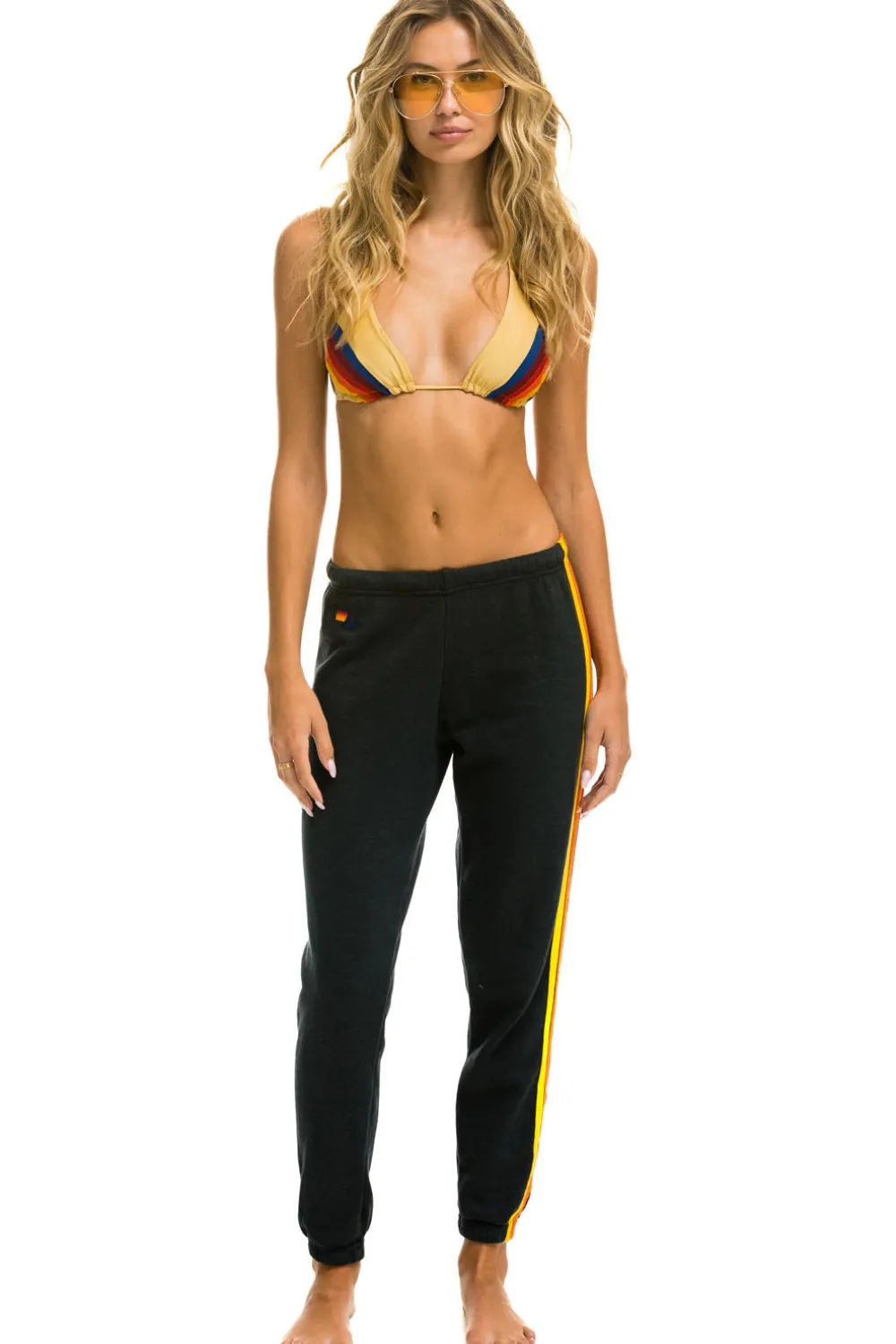 Sweatpants | Aviator Nation 5 STRIPE SWEATPANTS - CHARCOAL