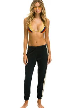 Sweatpants | Aviator Nation 5 STRIPE SWEATPANTS - CHARCOAL // GREY CHARCOAL//GREY
