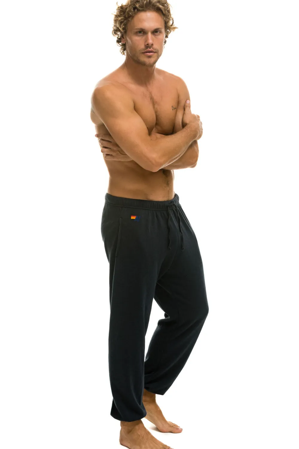 Sweatpants | Aviator Nation 5 STRIPE SWEATPANTS - CHARCOAL