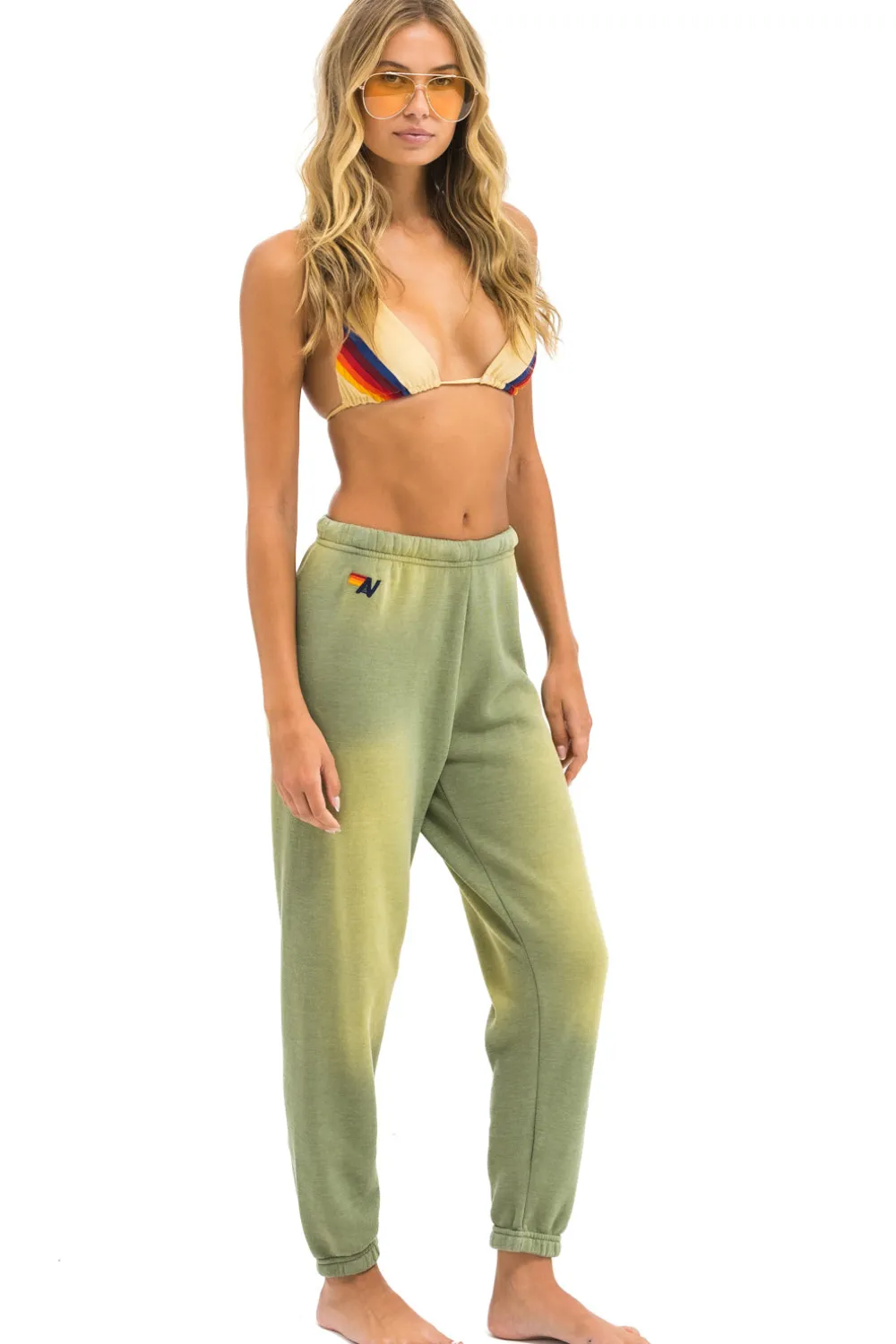 Sweatpants | Aviator Nation 5 STRIPE SWEATPANTS - FADED ARMY FADEDARMY