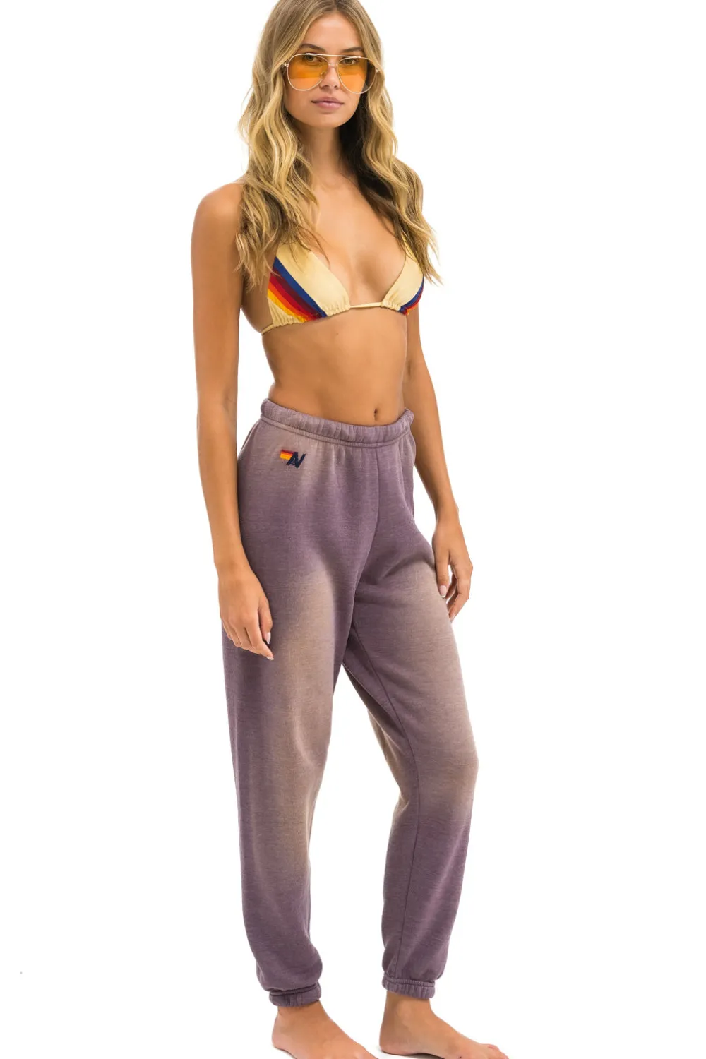 Sweatpants | Aviator Nation 5 STRIPE SWEATPANTS - FADED MOCHA FADEDMOCHA